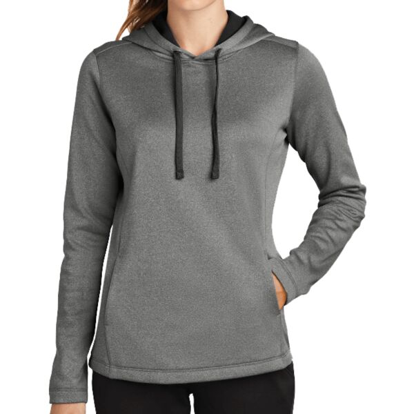 Women's PosiCharge ® Sport Wick ® Heather Fleece Hooded Pullover Thumbnail