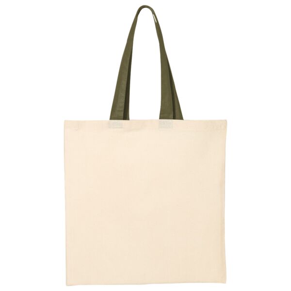 Economical Tote with Contrast-Color Handles Thumbnail